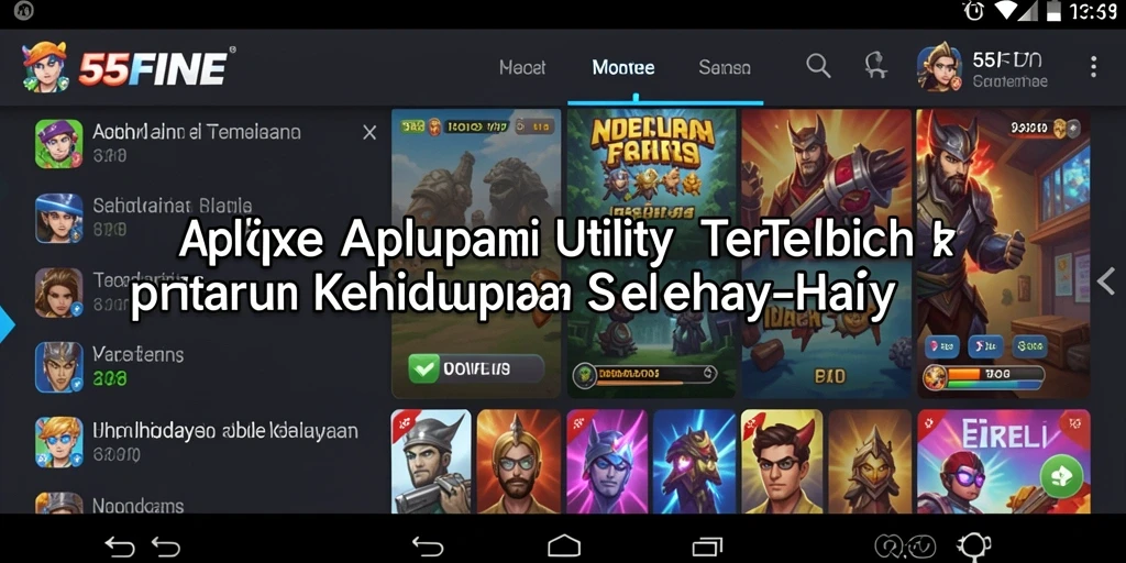 Tampilan aplikasi 55FIVE yang intuitif dan memudahkan pengguna.