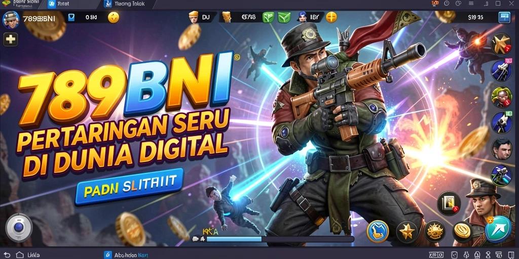 Tangkapan layar menunjukkan pertarungan intens di 789BNI dengan efek visual yang menarik.