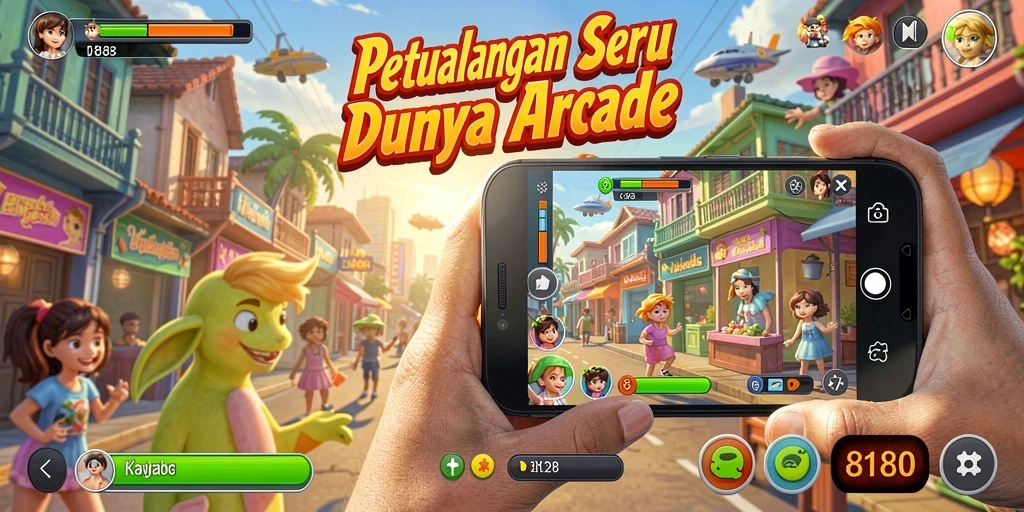 Tampilan gameplay seru 8180 yang penuh warna dan tantangan.