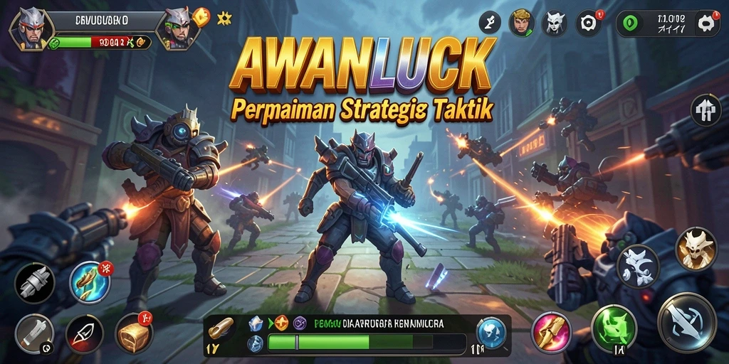 Screenshot gameplay AWANLUCK menunjukkan aksi strategi yang mendebarkan.