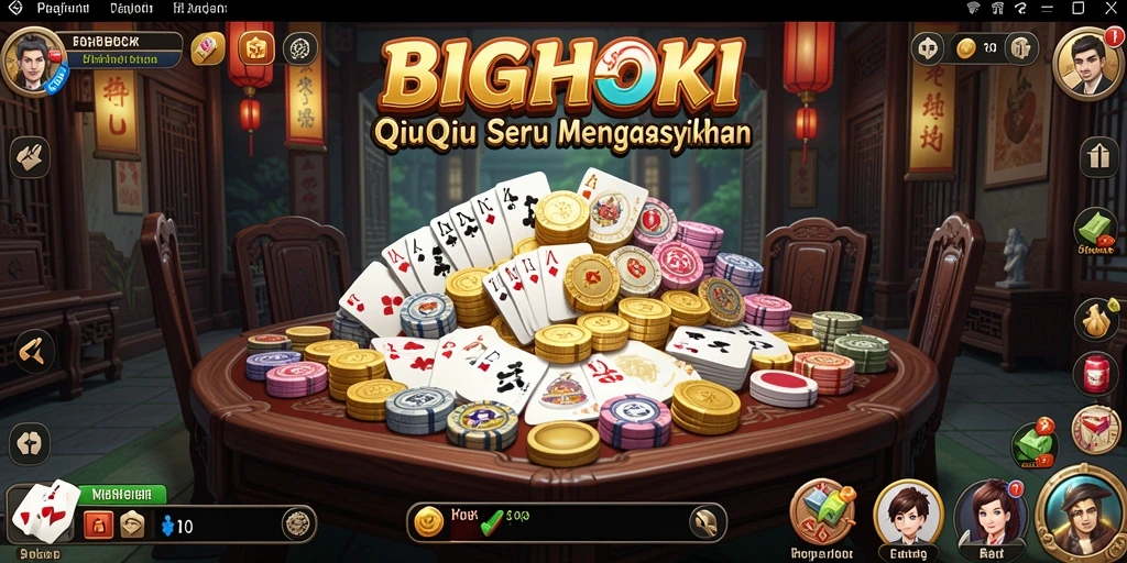 Tampilan gameplay QiuQiu yang seru di BIGHOKI.
