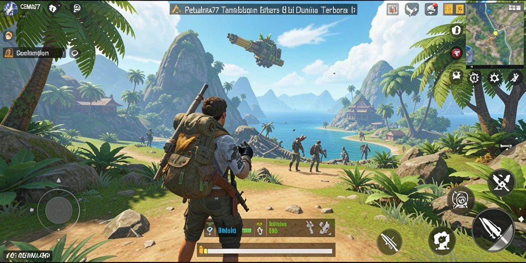 Tampilan gameplay <strong>CEMARA77</strong> yang menakjubkan di dunia terbuka.