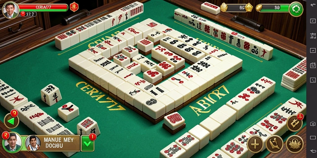 Screenshot CERIA777 menampilkan gameplay menarik Mahjong.
