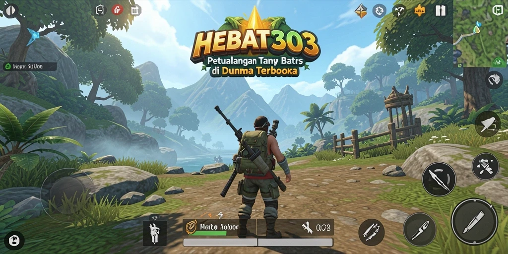 Screenshot HEBAT303 menampilkan petualangan seru di dunia terbuka.