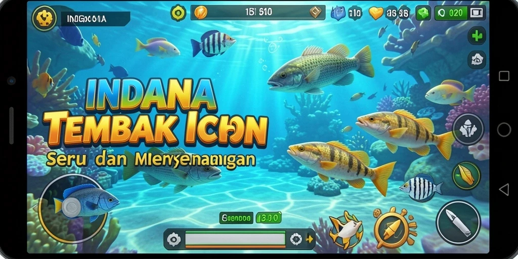 Gameplay seru INDAAA dengan ikan beragam dan senjata menarik.