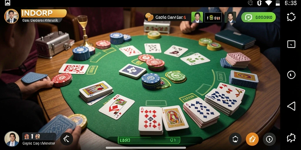 Screenshot gameplay Gaple INDORP yang menarik dan seru.