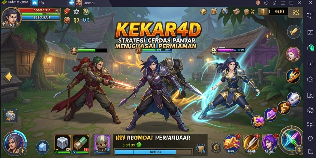 Tangkapan layar menampilkan strategi intens dalam KEKAR4D.