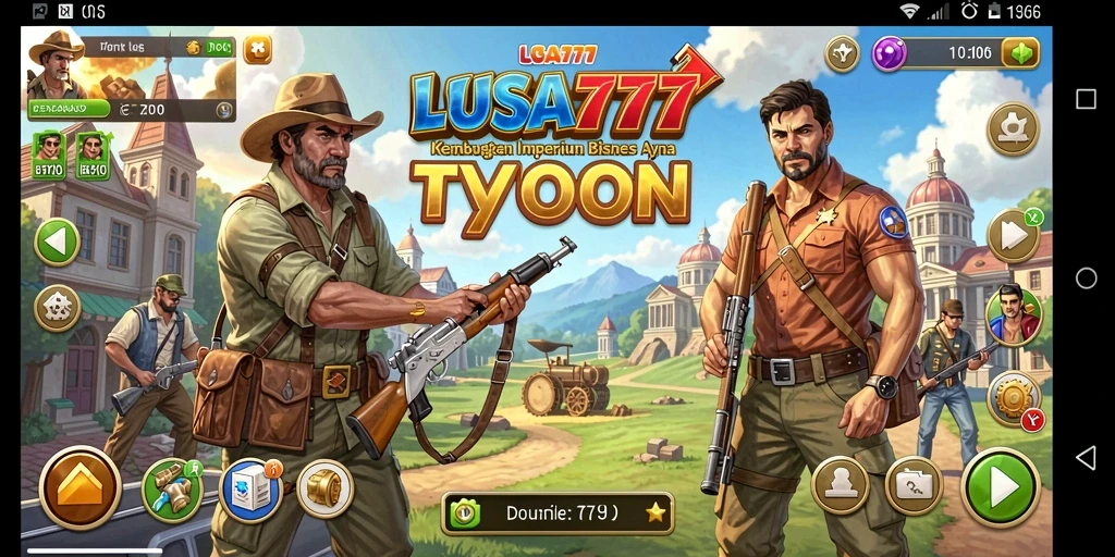 Screenshot gameplay LUSA777 dengan elemen Tycoon yang menarik.