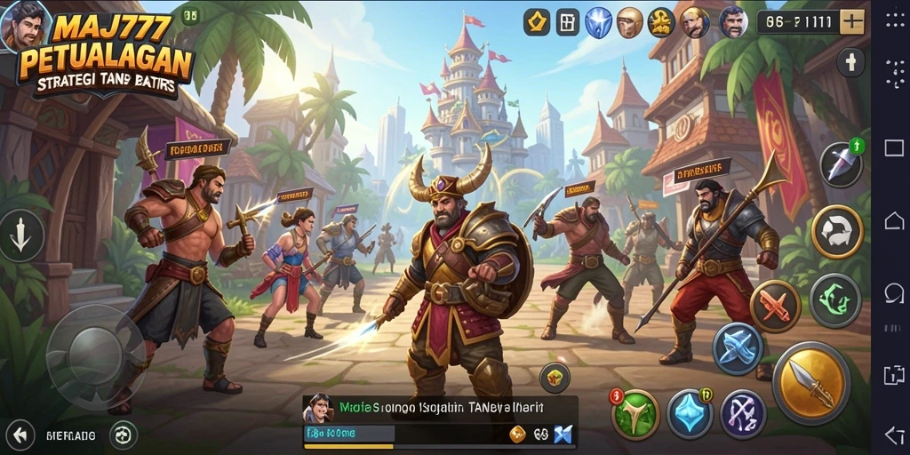 Screenshot menunjukkan aksi intense dalam gameplay SLG MAJ777.