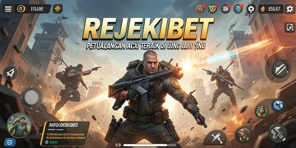 Tampilan utama gameplay REJEKIBET yang menegangkan dan menarik.