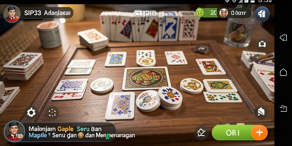 Tampilan gameplay Gaple yang menggembirakan dari SIP33.