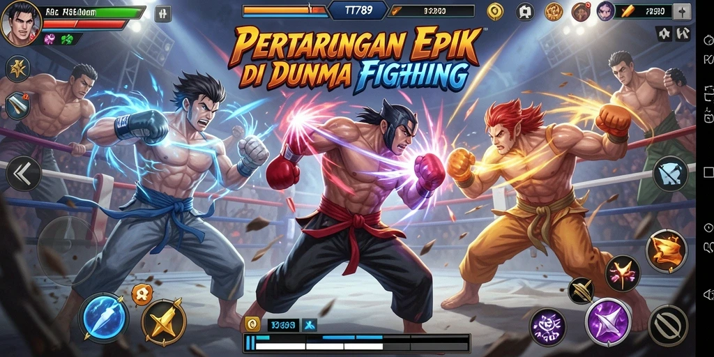 Screenshot gameplay TT789 yang menampilkan pertarungan mendebarkan.