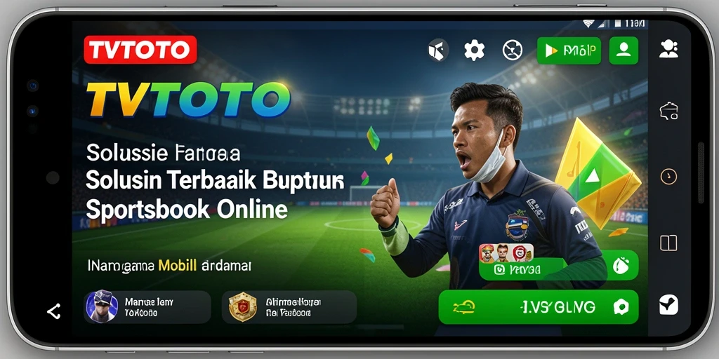 Tampilan antarmuka TVTOTO saat melakukan taruhan olahraga.