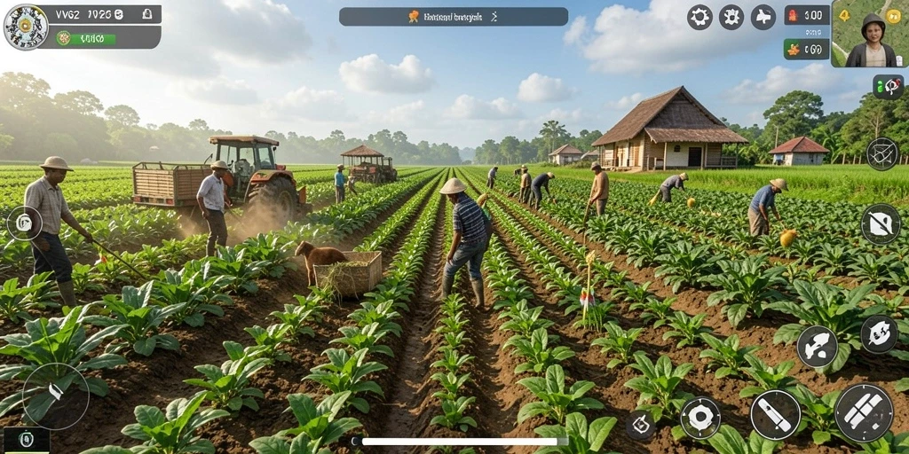 Gameplay menarik dengan aktivitas berkebun yang seru dan interaktif.