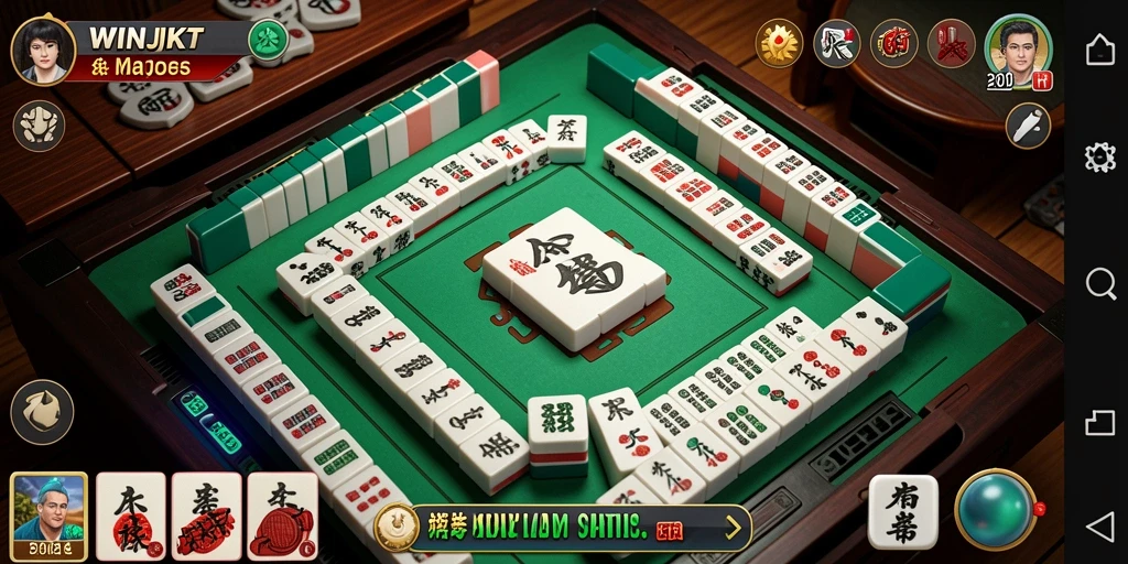 Tampilan gameplay Mahjong yang seru dan menantang di WINJKT.